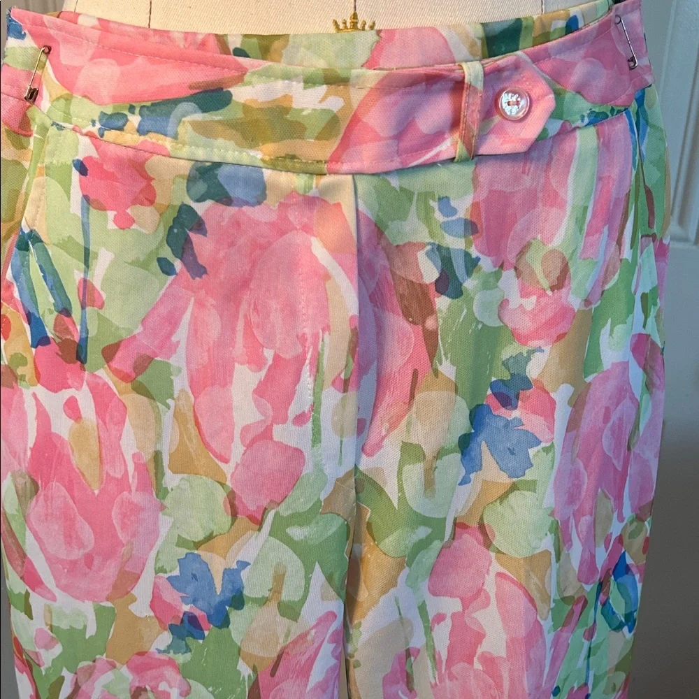 70’s Najla New York floral watercolor pantsuit - Picture 6 of 12